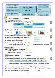 English Worksheet: 8 TH Form DC (Term 3) 2011-2012