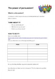 English worksheet: The power of persusion
