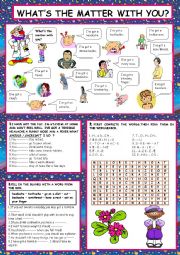 English Worksheet: ILLNESSES