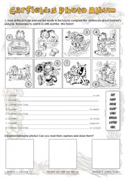 English Worksheet: Garfields Photo Album