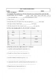 English worksheet: Test Your Knowledge!