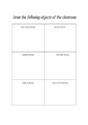 English Worksheet: School Objects