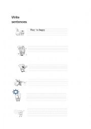 English worksheet: Feelings writing 2