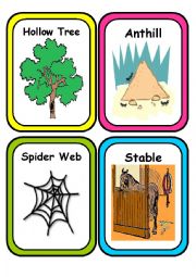 ANIMAL HOMES - Flash Cards- Part 2 