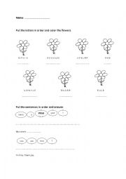 English Worksheet: WH questions