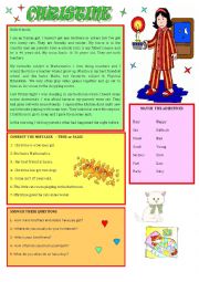 English Worksheet: READING:CHRISTINE