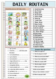 English Worksheet: Daily Routines