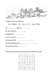 English Worksheet: the enormous turnip worksheet 