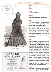 English Worksheet: Harriett Tubman