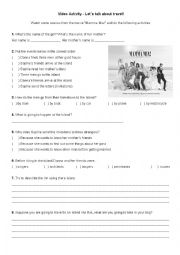 English Worksheet: Video Activity - Mamma Mia