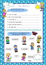 English Worksheet: The Weather