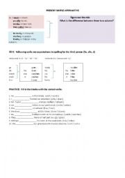 English worksheet: present simple