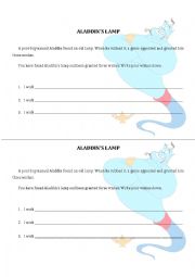 English Worksheet: Aladdins Lamp
