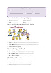 English worksheet: Family and Possessive