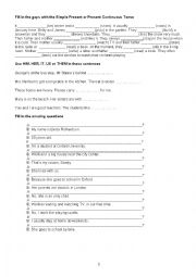 English Worksheet: GRAMMAR AND READING REVISION-SEMESTER HOMEWORK