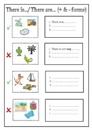 English Worksheet: THERE TO BE 