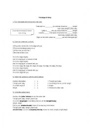 English worksheet: The edge of glory-Lady Gaga song activity