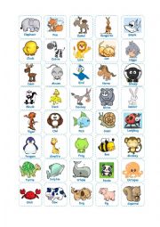 English Worksheet: Animal Bingo (Teachers Cards)