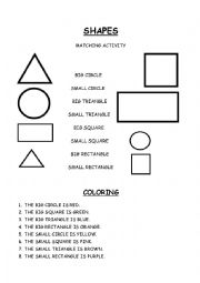 English Worksheet: shapes