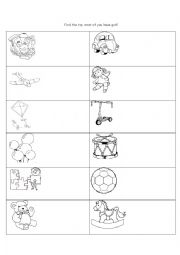 English Worksheet: toys questionnare
