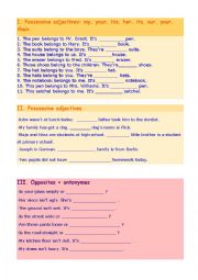 Possesive Pronouns