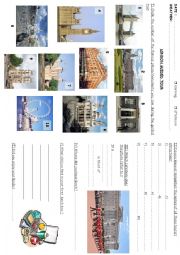 English Worksheet: travelbook3 : London guided tour 