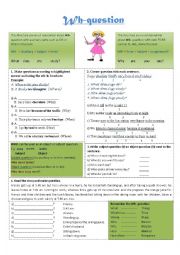 English Worksheet: Wh- Question