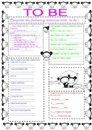 English Worksheet: TO BE