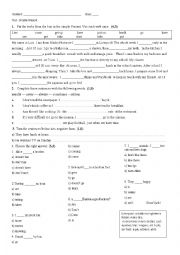 English Worksheet: Simple present test