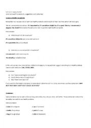 English Worksheet: Common Health Complaints