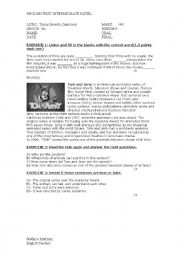 English Worksheet: TEST ABOUT CINEMA