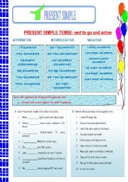English Worksheet: present simple - grammar guide and exercises