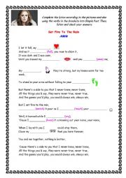 English Worksheet: Set fire to the rain - Adele