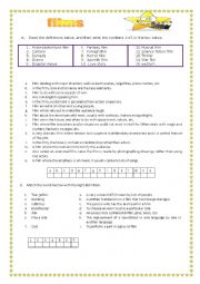 English Worksheet: Films