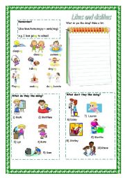 English Worksheet: LIKES AND DISLIKES: WHAT DO YOU LIKE DOING?