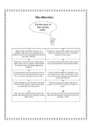 English worksheet: An interesting story