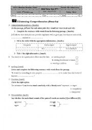 English Worksheet: Mid-term test N3 ( second formers)