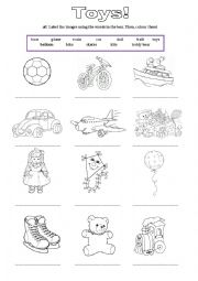 English Worksheet: Toys