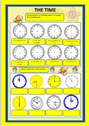 English Worksheet: The time