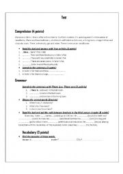 English worksheet: test