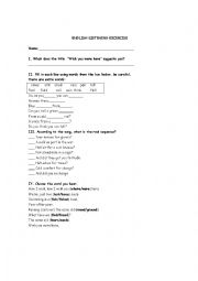English Worksheet: Song Wish you were here