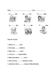 English Worksheet: Possessives