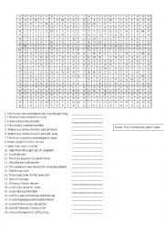 English Worksheet: Food Wordsearch