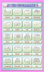 English Worksheet: At the Supermarket 2 (3)