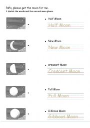 English Worksheet: Papa please get the moon for me.