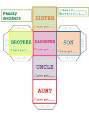 English Worksheet: Family members die + HAVE GOT