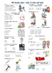 5th Grades Multiple Choice *Whose/Possessive Pronouns/Professional Tools*