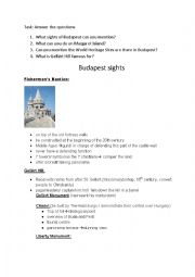 English worksheet: Sights of Budapest