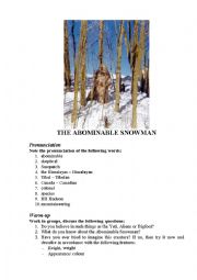 THE ABOMINABLE SNOWMAN