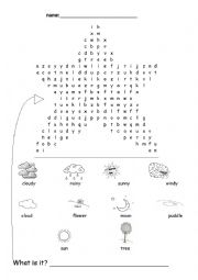 English Worksheet: Weather wordsearch